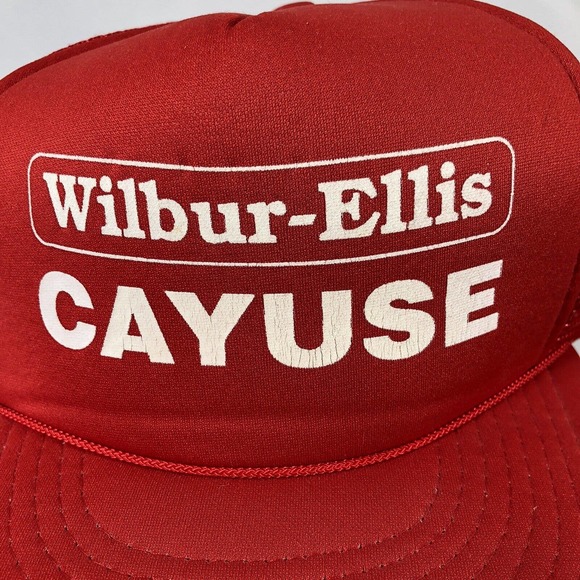 VTG Cayuse Wilbur Ellis Farming Agriculture Trucker Mesh Snapback Hat Cap 90s - Picture 5 of 11